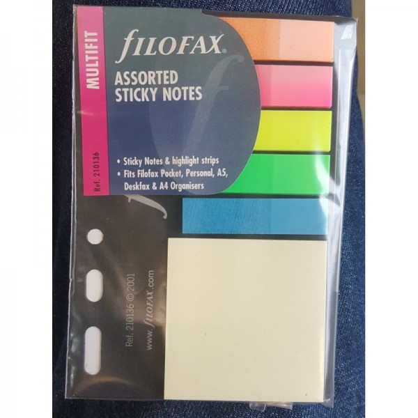 FILOFAX MULTIFIT ASSORTED STICKY NOTES