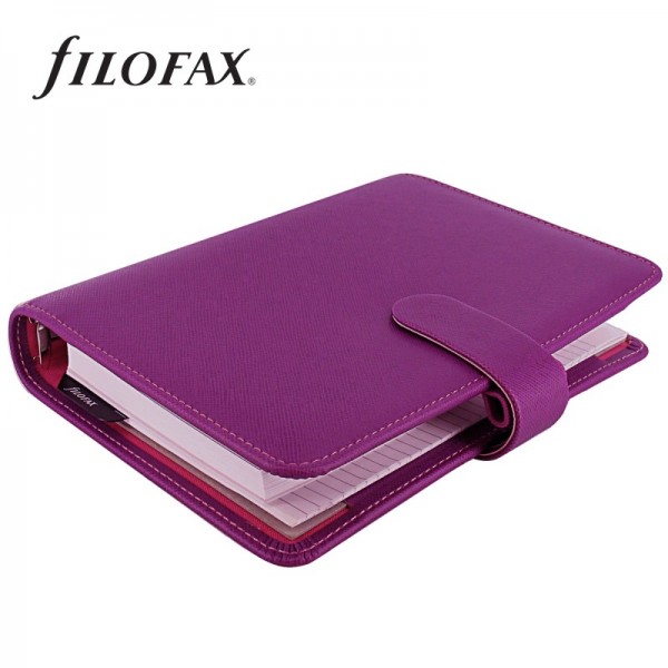 Filofax Saffiano Personal Organiser raspberry