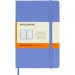 Classic Pocket Notebook Hard Cover, Hydrangea Blue