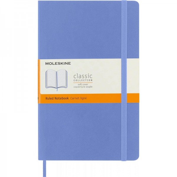 Classic Notebook Soft Cover, Hydrangea Blue