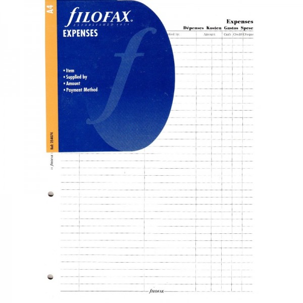 FILOFAX A4 EXPENSES